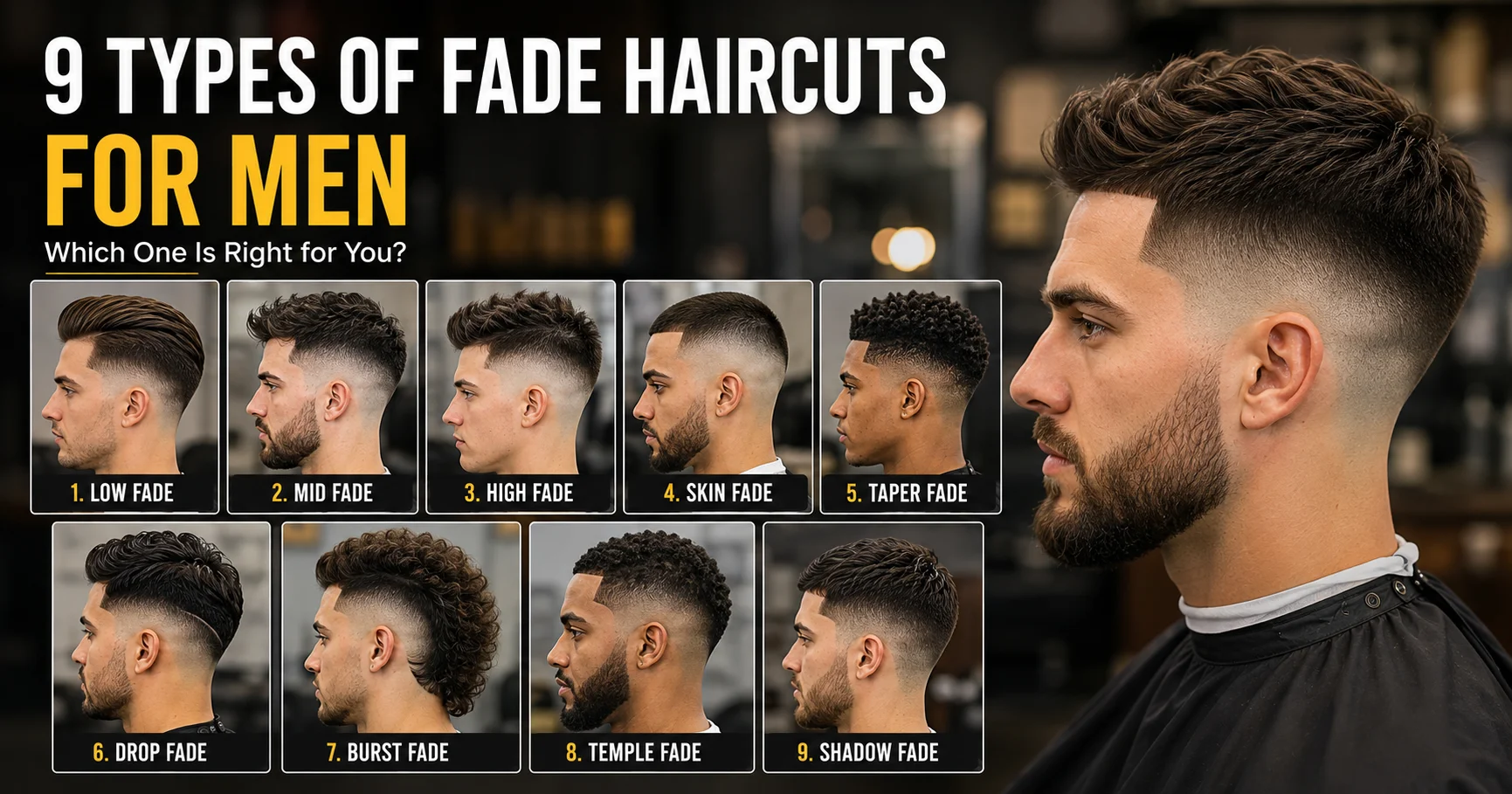 9 Types of Fade Haircuts for Men: Which One Is Right for You?